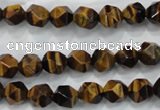 CNG936 15 inches 8mm faceted nuggets yellow tiger eye beads