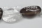 CNG95 12*14mm - 20*35mm nuggets smoky quartz & crystal gemstone beads