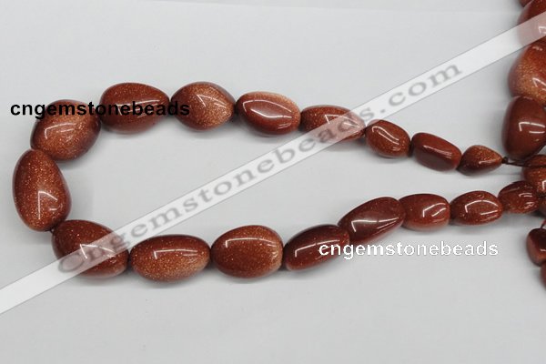 CNG96 15.5 inches 12*18mm - 20*30mm nuggets goldstone gemstone beads