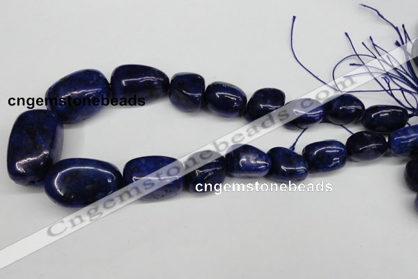 CNG98 15.5 inches 15*20mm - 20*35mm nuggets dyed lapis lazuli beads