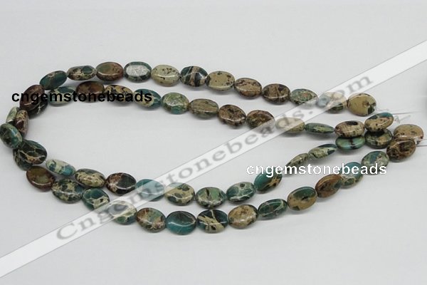 CNI11 16 inches 10*14mm oval natural imperial jasper beads wholesale