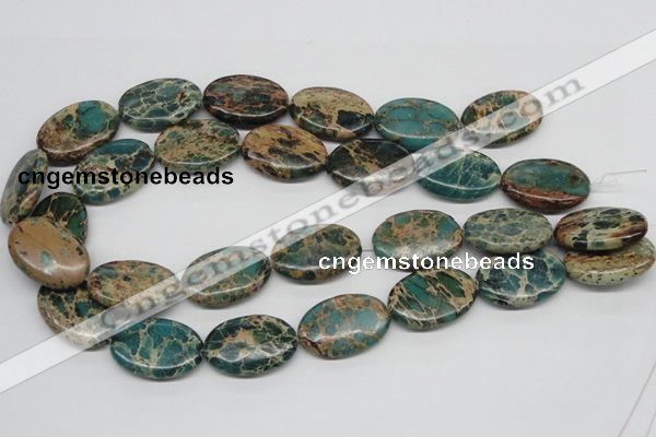 CNI12 16 inches 20*30mm oval natural imperial jasper beads wholesale