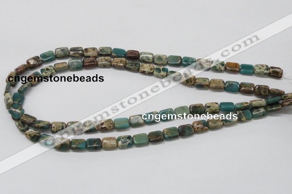 CNI14 16 inches 8*10mm rectangle natural imperial jasper beads wholesale