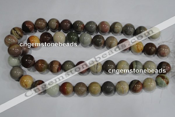 CNI205 15.5 inches 14mm round imperial jasper beads wholesale