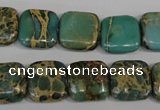 CNI25 15.5 inches 14*14mm square natural imperial jasper beads