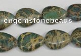 CNI29 15.5 inches 13*18mm flat teardrop natural imperial jasper beads