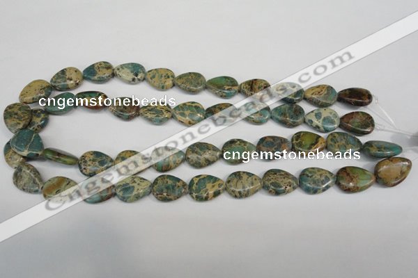 CNI29 15.5 inches 13*18mm flat teardrop natural imperial jasper beads