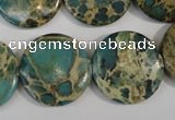 CNI32 15.5 inches 22mm flat round natural imperial jasper beads