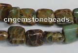 CNI37 15.5 inches 6*6mm square natural imperial jasper beads