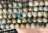 CNI403 15.5 inches 10mm round blue impression jasper beads