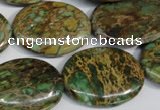 CNI43 15.5 inches 22*30mm oval natural imperial jasper beads