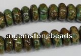 CNI46 15.5 inches 6*12mm rondelle natural imperial jasper beads