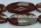 CNJ04 15.5 inches 20*40mm faceted oval natural noreena jasper beads