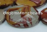 CNJ05 15.5 inches 30*40mm faceted oval natural noreena jasper beads