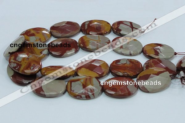 CNJ05 15.5 inches 30*40mm faceted oval natural noreena jasper beads