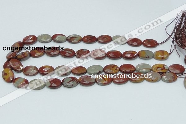 CNJ10 15.5 inches 13*18mm faceted oval natural noreena jasper beads