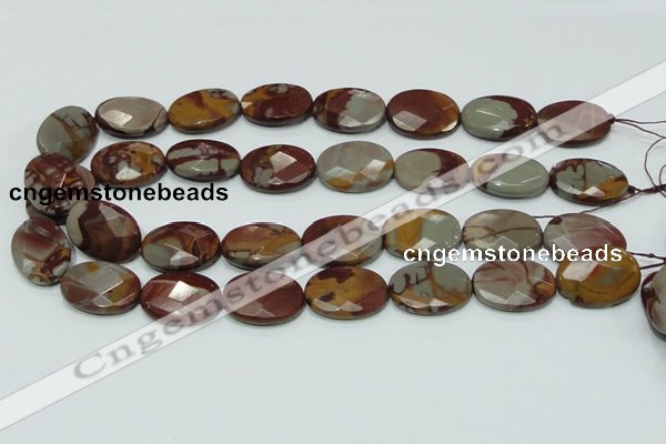 CNJ11 15.5 inches 18*25mm faceted oval natural noreena jasper beads