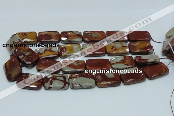 CNJ14 15.5 inches 22*30mm faceted rectangle natural noreena jasper beads