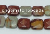 CNJ15 15.5 inches 15*15mm faceted square natural noreena jasper beads