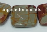 CNJ17 15.5 inches 30*30mm faceted square natural noreena jasper beads