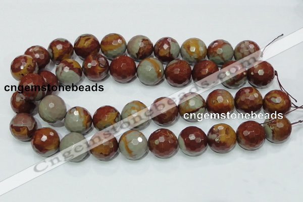 CNJ21 15.5 inches 20mm faceted round natural noreena jasper beads