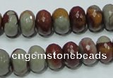 CNJ22 15.5 inches 8*12mm faceted rondelle natural noreena jasper beads