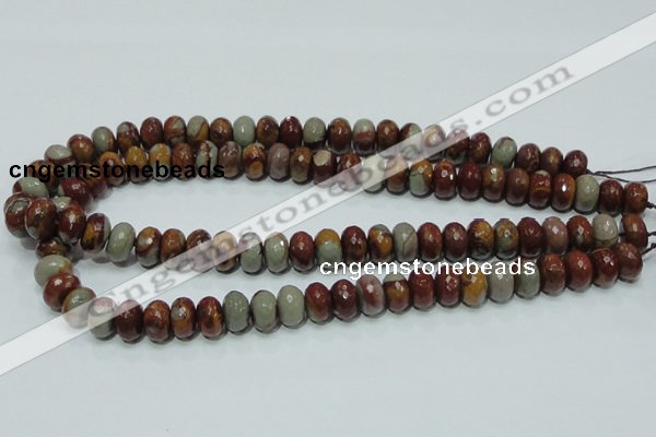 CNJ22 15.5 inches 8*12mm faceted rondelle natural noreena jasper beads