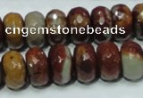 CNJ23 15.5 inches 8*14mm faceted rondelle natural noreena jasper beads