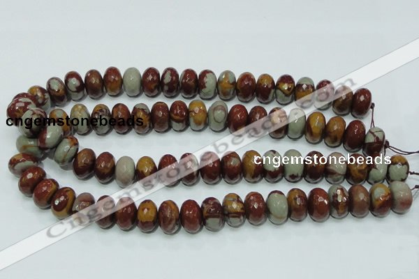 CNJ24 15.5 inches 10*16mm faceted rondelle natural noreena jasper beads