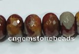 CNJ25 15.5 inches 12*18mm faceted rondelle natural noreena jasper beads