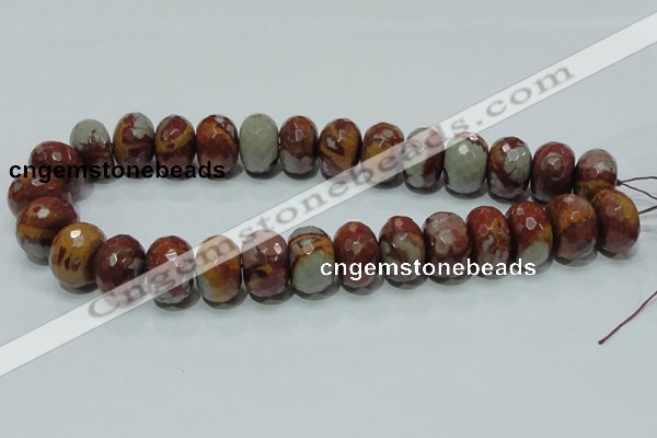 CNJ26 15.5 inches 14*20mm faceted rondelle natural noreena jasper beads