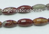 CNJ27 15.5 inches 8*16mm faceted rice natural noreena jasper beads