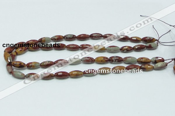 CNJ27 15.5 inches 8*16mm faceted rice natural noreena jasper beads