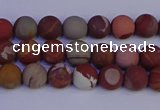 CNJ300 15.5 inches 4mm round matte noreena jasper beads wholesale