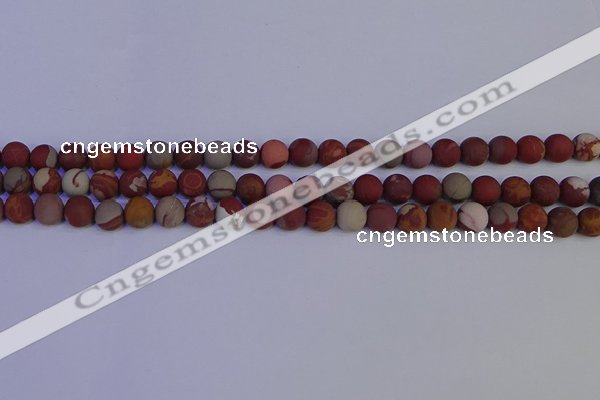 CNJ301 15.5 inches 6mm round matte noreena jasper beads wholesale