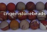 CNJ302 15.5 inches 8mm round matte noreena jasper beads wholesale