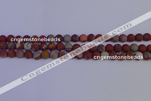 CNJ302 15.5 inches 8mm round matte noreena jasper beads wholesale