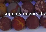 CNJ305 15.5 inches 14mm round matte noreena jasper beads wholesale