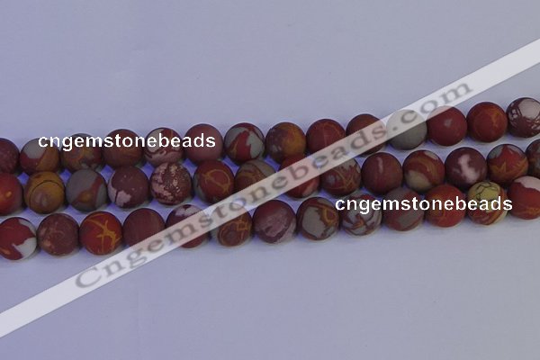 CNJ305 15.5 inches 14mm round matte noreena jasper beads wholesale