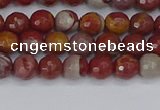 CNJ308 15.5 inches 4mm faceted round noreena jasper beads