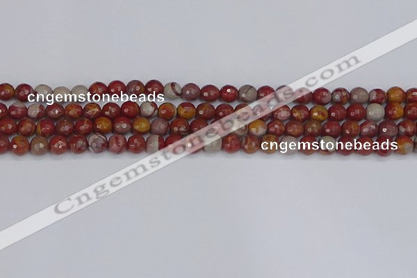 CNJ309 15.5 inches 6mm faceted round noreena jasper beads