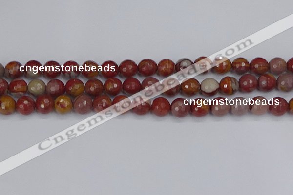 CNJ311 15.5 inches 10mm faceted round noreena jasper beads