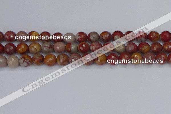 CNJ312 15.5 inches 12mm faceted round noreena jasper beads