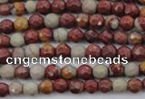 CNJ35 15.5 inches 4mm faceted round noreena jasper beads