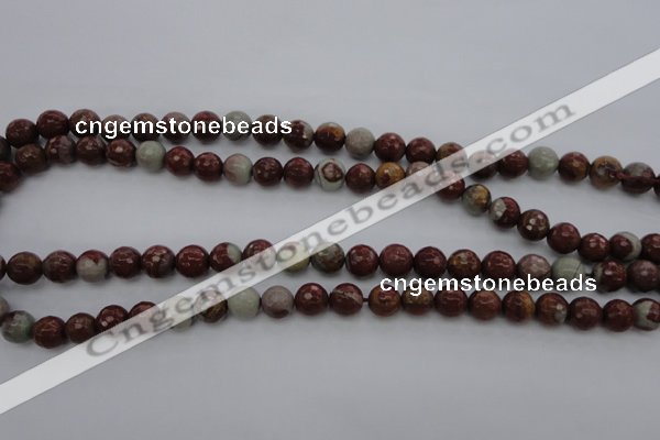 CNJ37 15.5 inches 8mm faceted round noreena jasper beads wholesale