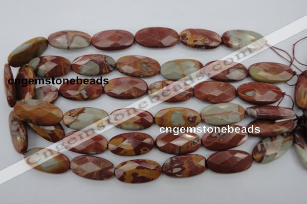 CNJ51 15.5 inches 15*30mm faceted oval noreena jasper beads