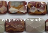 CNJ55 15.5 inches 18*25mm faceted rectangle noreena jasper beads