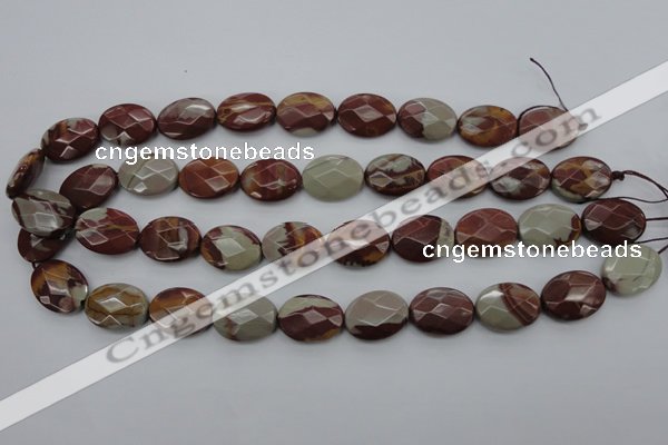 CNJ85 15.5 inches 15*20mm faceted oval noreena jasper beads wholesale