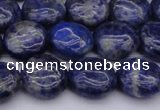 CNL1105 15.5 inches 10mm flat round lapis lazuli gemstone beads