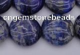 CNL1109 15.5 inches 18mm flat round lapis lazuli gemstone beads